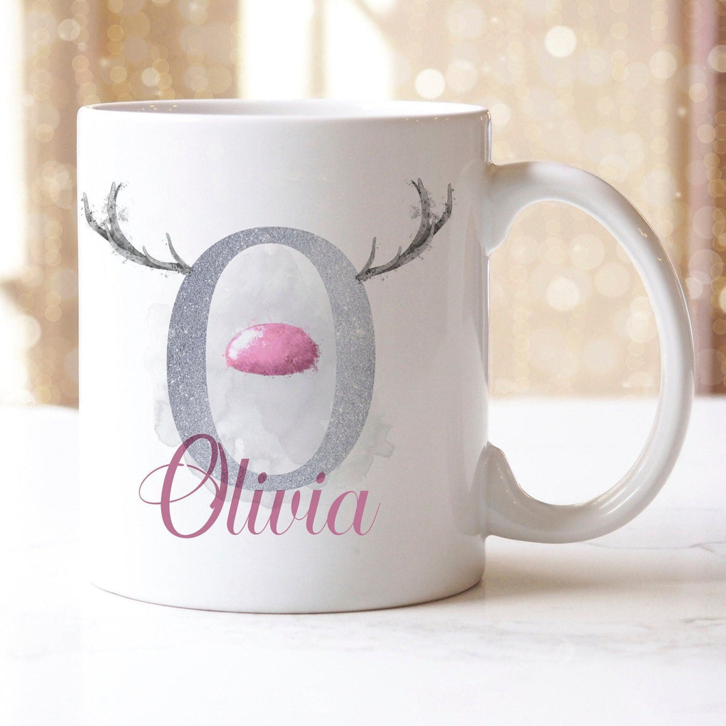 Personalised Christmas Mugs - Pink