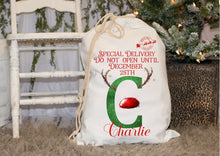 Load image into Gallery viewer, Personalised Santa Sacks - Red &amp; Green
