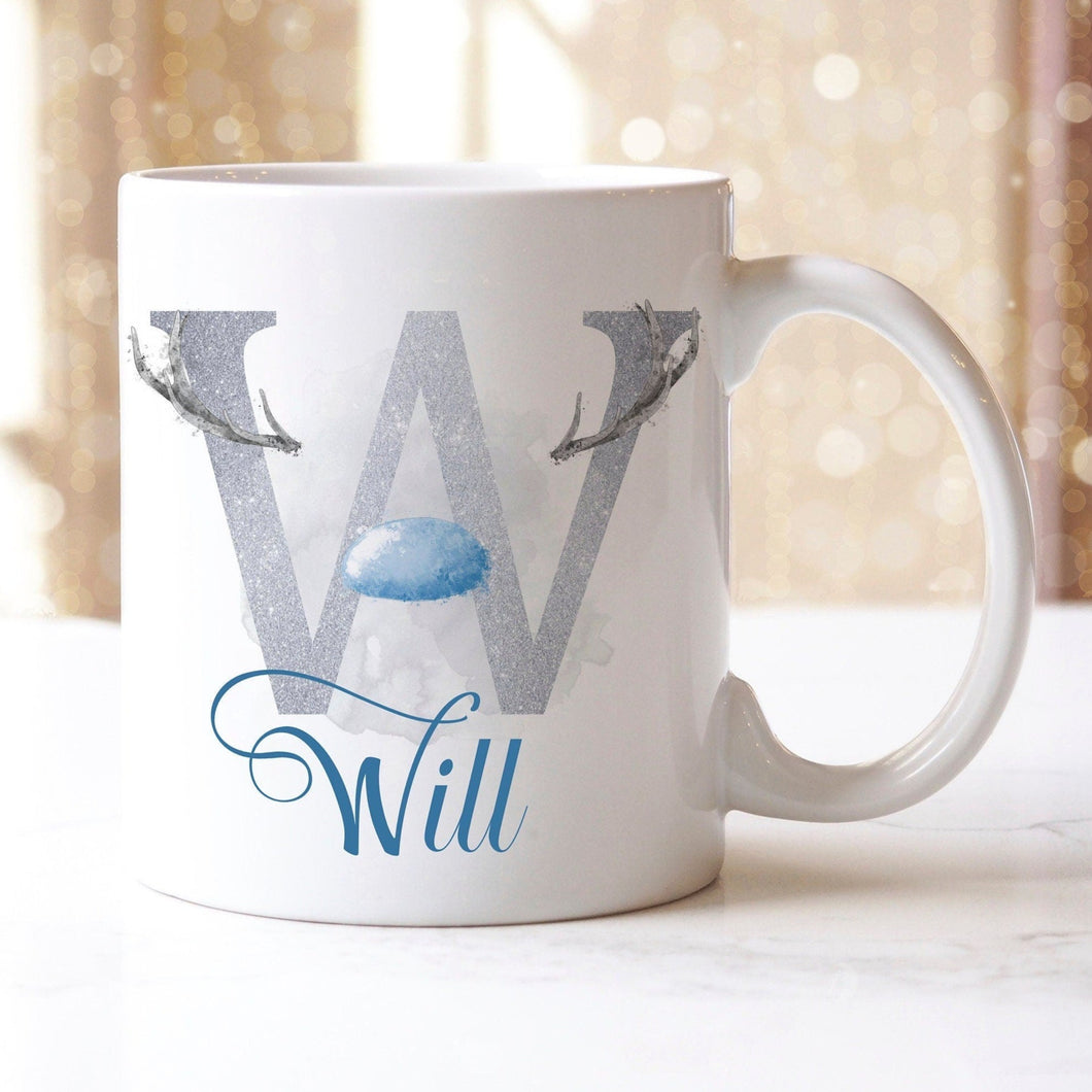 Personalised Christmas Mugs - Blue