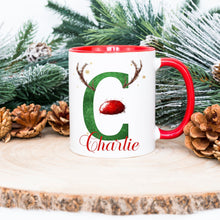 Load image into Gallery viewer, Personalised Christmas Mugs - Red &amp; Green
