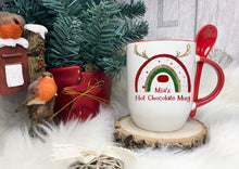 Load image into Gallery viewer, Blue Handled Spoon Mug, Personalised Christmas Mug
