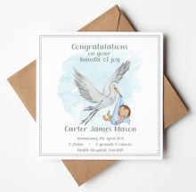 Load image into Gallery viewer, New Baby Card, Personalised Cards
