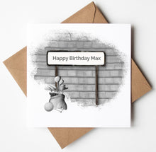 Load image into Gallery viewer, Printed Personalised Rugby Birthday Card, Fathers Day Card
