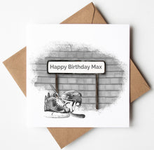 Load image into Gallery viewer, Printed Personalised Ice Hockey Birthday Card, Fathers Day Card
