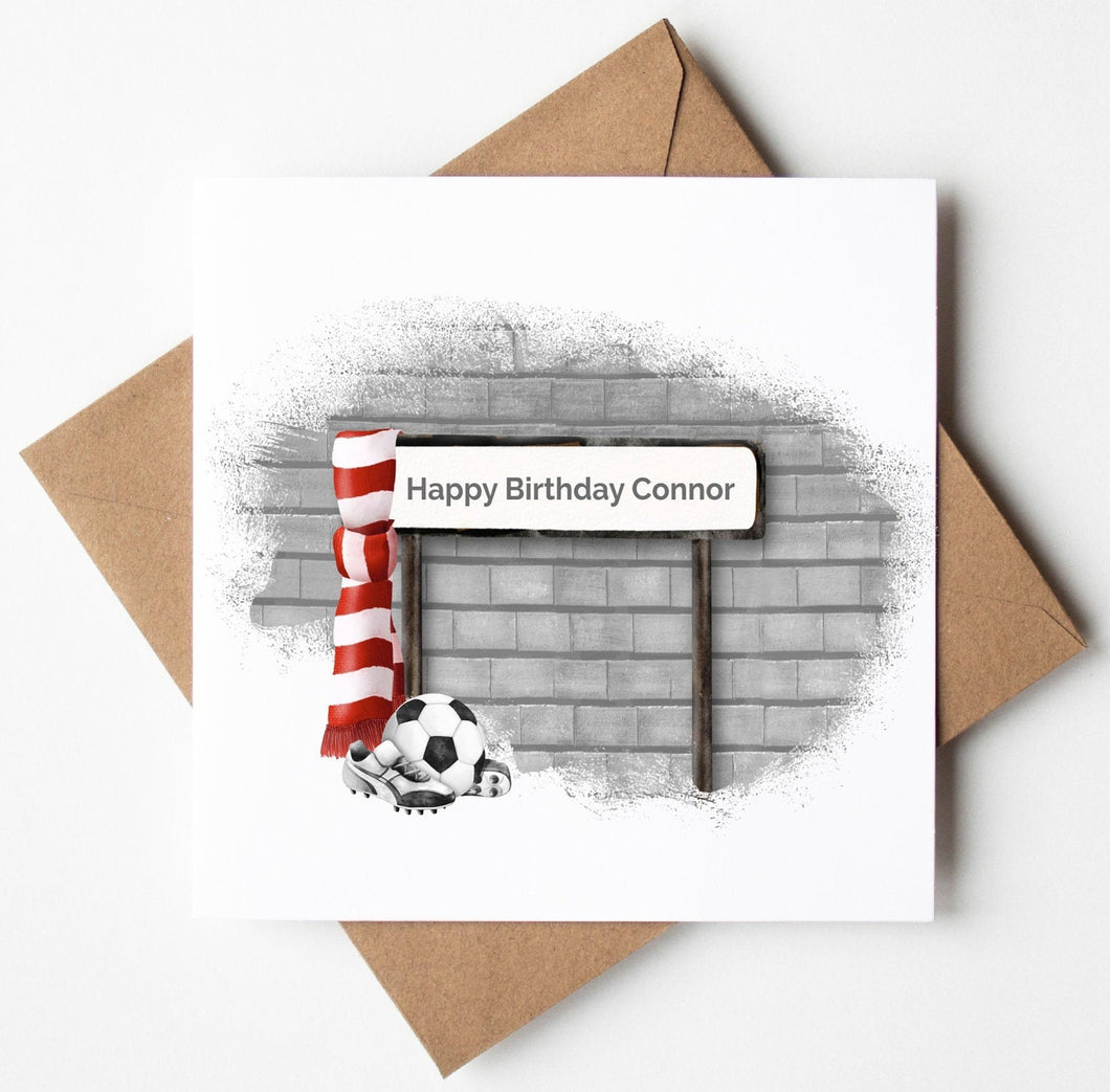 Printed Personalised Rugby Birthday Card, Fathers Day Card