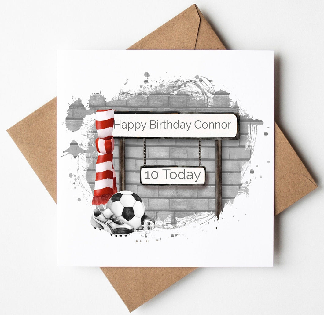 Printed Personalised Golf Birthday Card