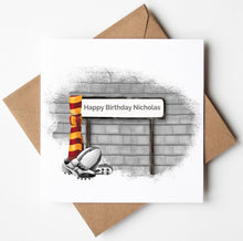 Load image into Gallery viewer, Printed Personalised Ice Hockey Birthday Card, Fathers Day Card
