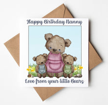 Load image into Gallery viewer, Nanny Birthday Card,  Personalised Birthday Card
