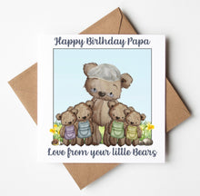 Load image into Gallery viewer, Papa Birthday Card,  Personalised Birthday Card
