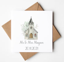 Load image into Gallery viewer, Personalised Wedding Card, printed personalised card
