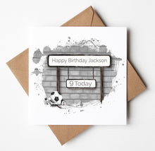 Load image into Gallery viewer, Printed Personalised Hockey Birthday Card
