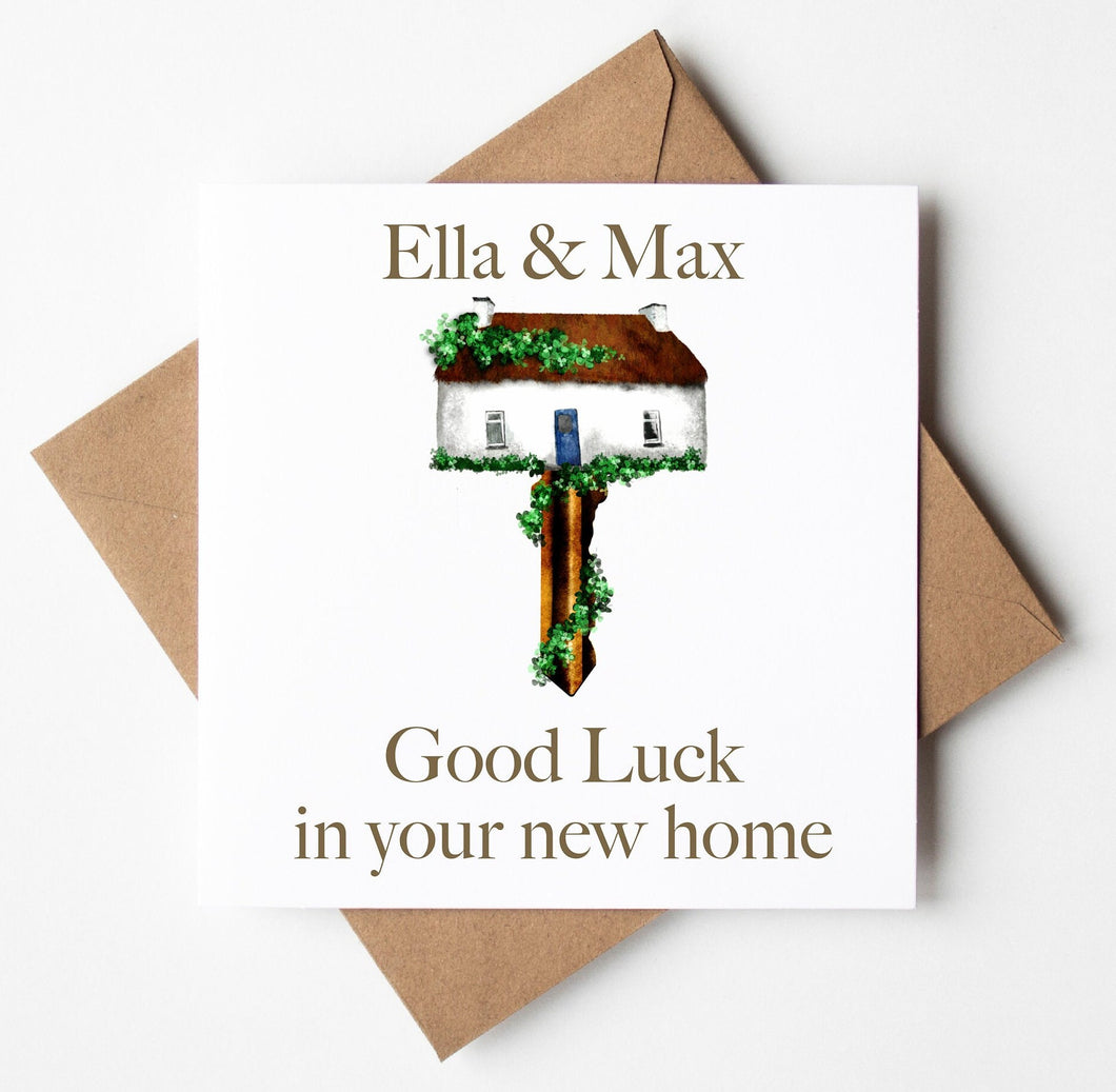 Printed Personalised Card, Hew Home Card