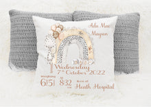 Load image into Gallery viewer, Personalised New Baby Cushion
