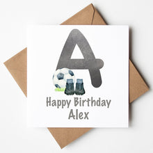 Load image into Gallery viewer, Personalised Football Birthday Card
