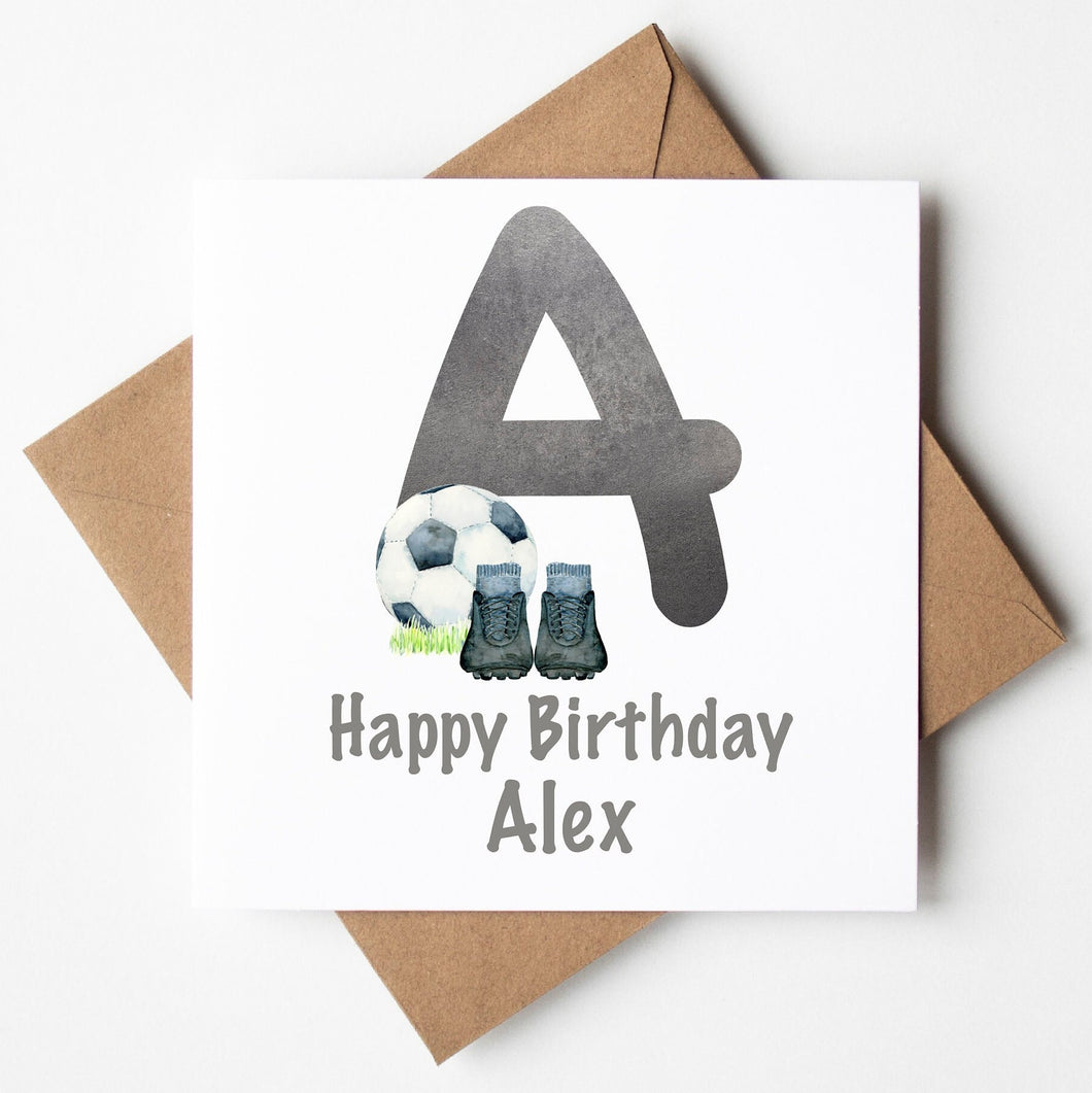 Personalised Football Birthday Card