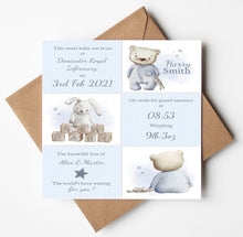 Load image into Gallery viewer, Personalised New Baby Card
