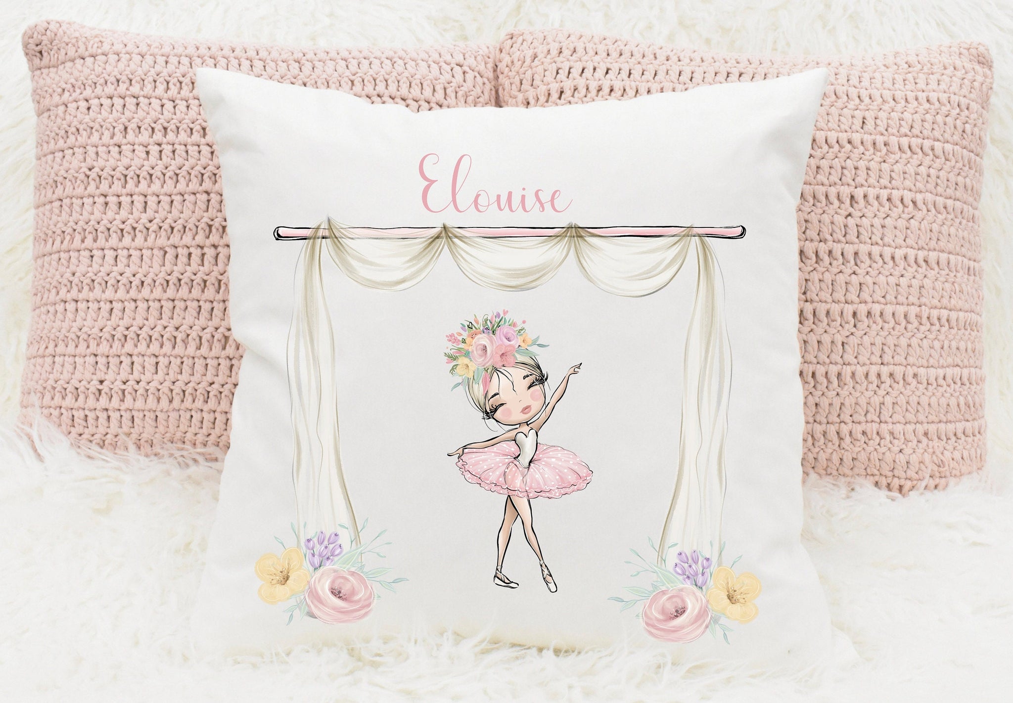 Personalised Ballerina Cushion Picture Perfect Gifts UK