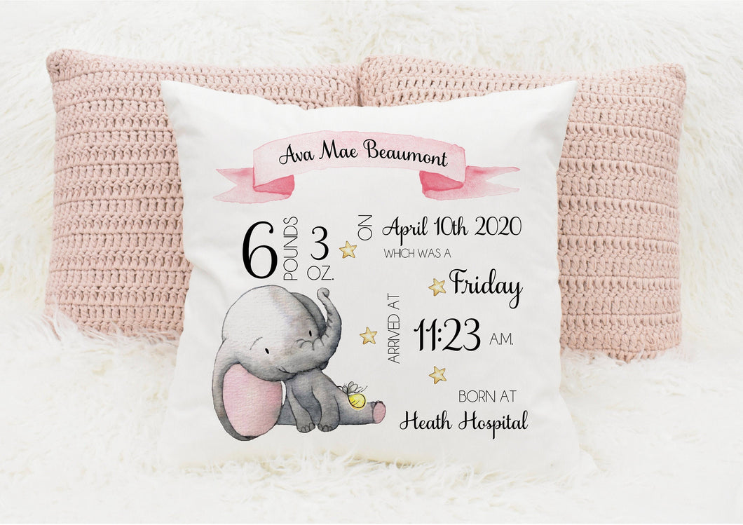 Personalised New Baby Cushion