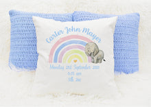 Load image into Gallery viewer, Personalised New Baby Cushion
