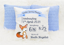 Load image into Gallery viewer, Personalised New Baby Cushion
