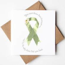 Load image into Gallery viewer, Personalised Ribbon Card, Stronger than you know card, You got this printed card
