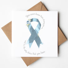 Load image into Gallery viewer, Personalised Ribbon Card, Stronger than you know card, You got this printed card
